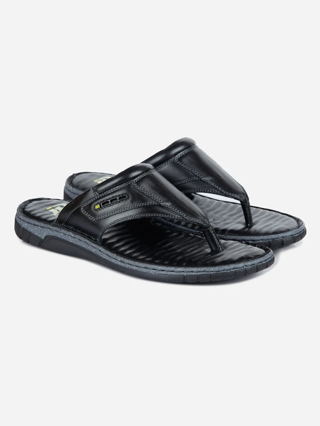 Men's Black Thong-Style Casual Sandal (ID4131)