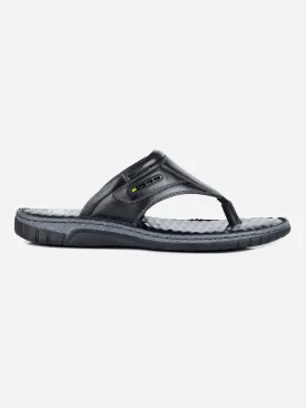 Men's Black Thong-Style Casual Sandal (ID4131)