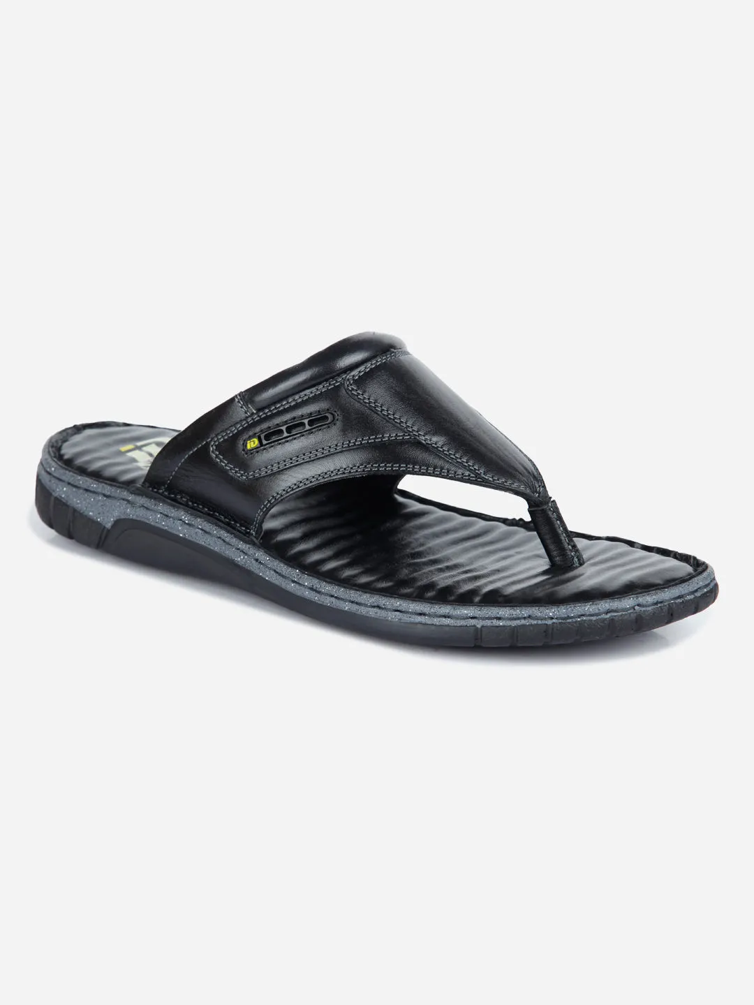 Men's Black Thong-Style Casual Sandal (ID4131)