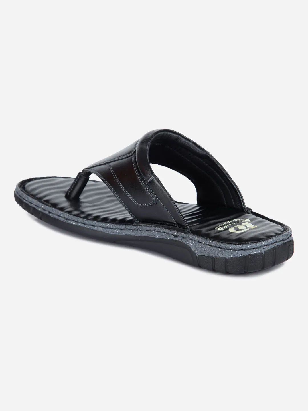 Men's Black Thong-Style Casual Sandal (ID4131)