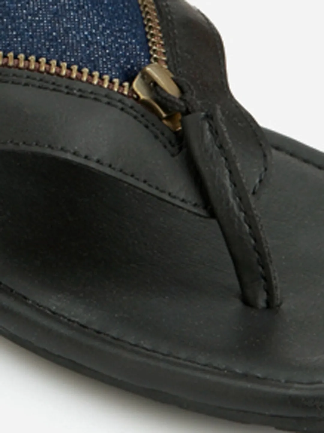 Men's Blue Black Thong Style Casual Sandal (IX5005)