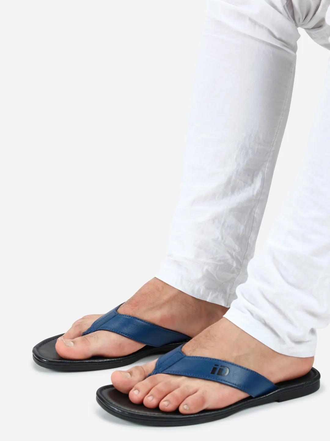 Men's Blue Thong-Style Flat Casual Sandal (ID4135)