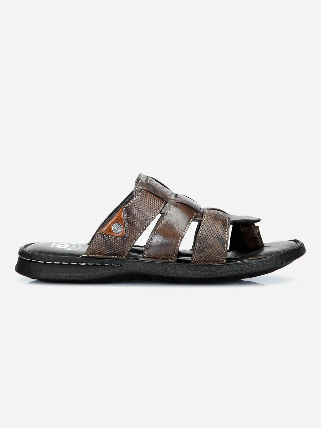 Men's Brown Slip On Comfort Sandal (ID4129)