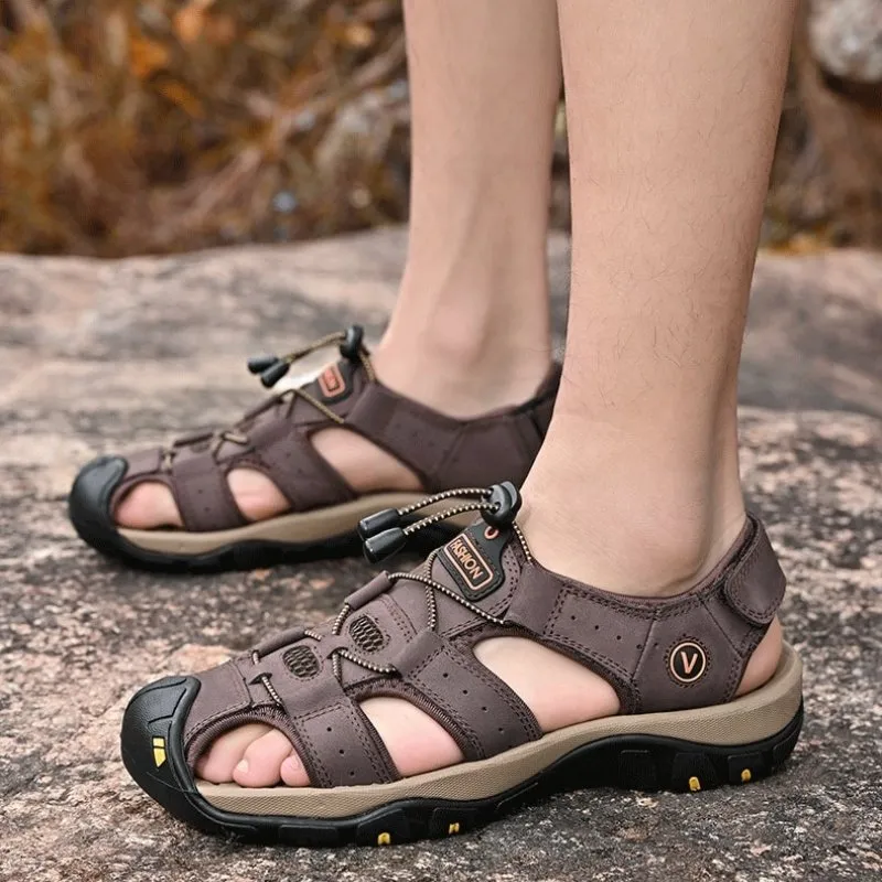 Men's High-Altitude Ortho Heel Strap Sandals - Coffee