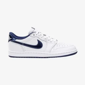 mens jordan 1 low '85 (white/navy)