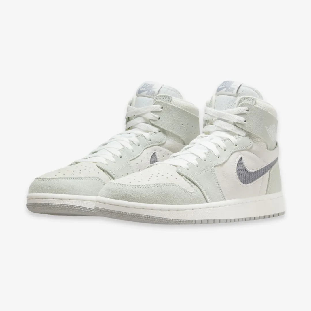 mens jordan 1 zoom air cmft 2 (summit white/particle grey)