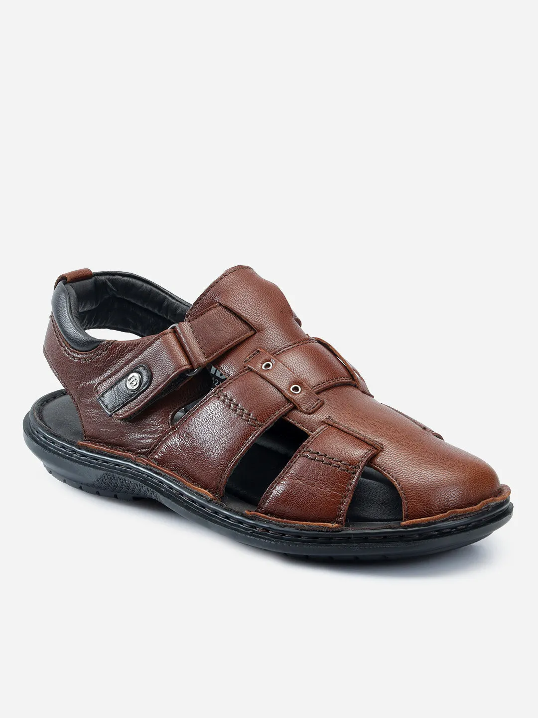 Men's Tan Hurache Semi Formal Sandal (ID4118)