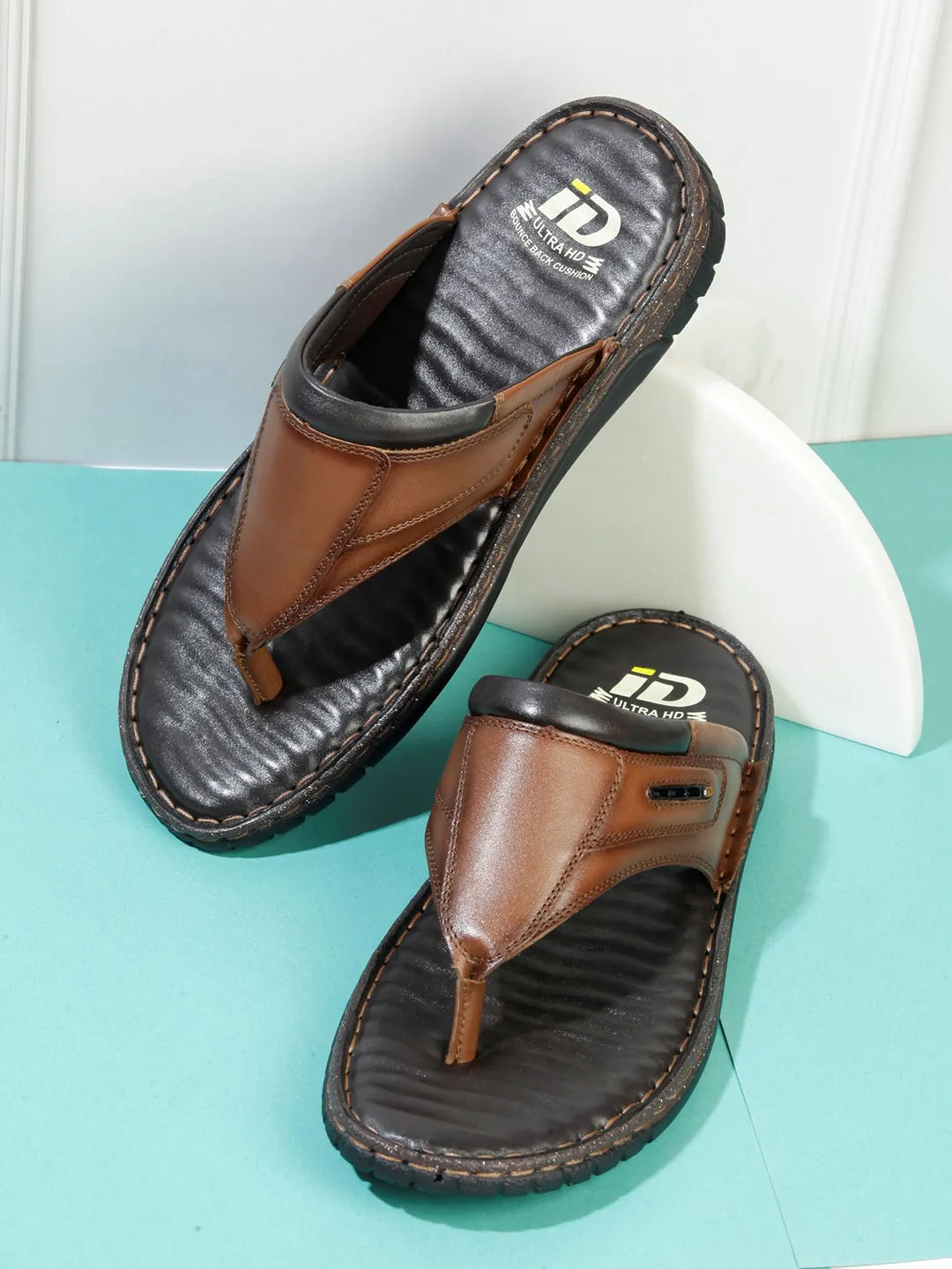 Men's Tan Thong-Style Casual Sandal (ID4131)