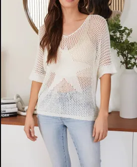 Milio MIlano Crochet S/S Star Top