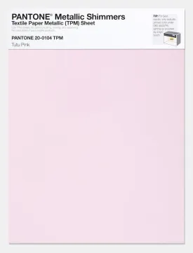 Pantone Metallic Shimmers Textile Paper Metallic Sheet 20-0104 Tutu Pink