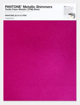 Pantone Metallic Shimmers Textile Paper Metallic Sheet 20-0112 Celebration