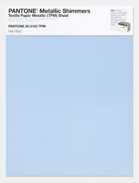 Pantone Metallic Shimmers Textile Paper Metallic Sheet 20-0152 Han Blue