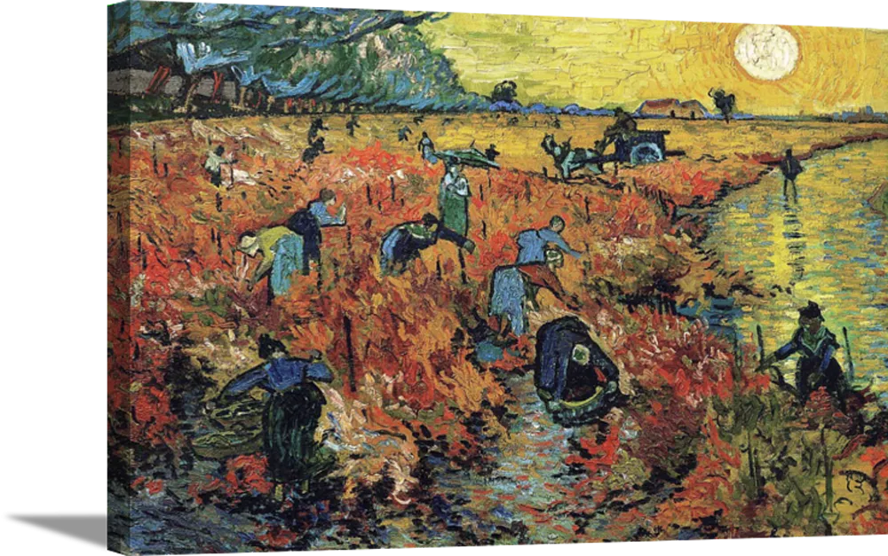 Red Vineyards | Vincent Van Gogh Masters Classic Art in Gallery Wrapped Canvas | Various Sizes