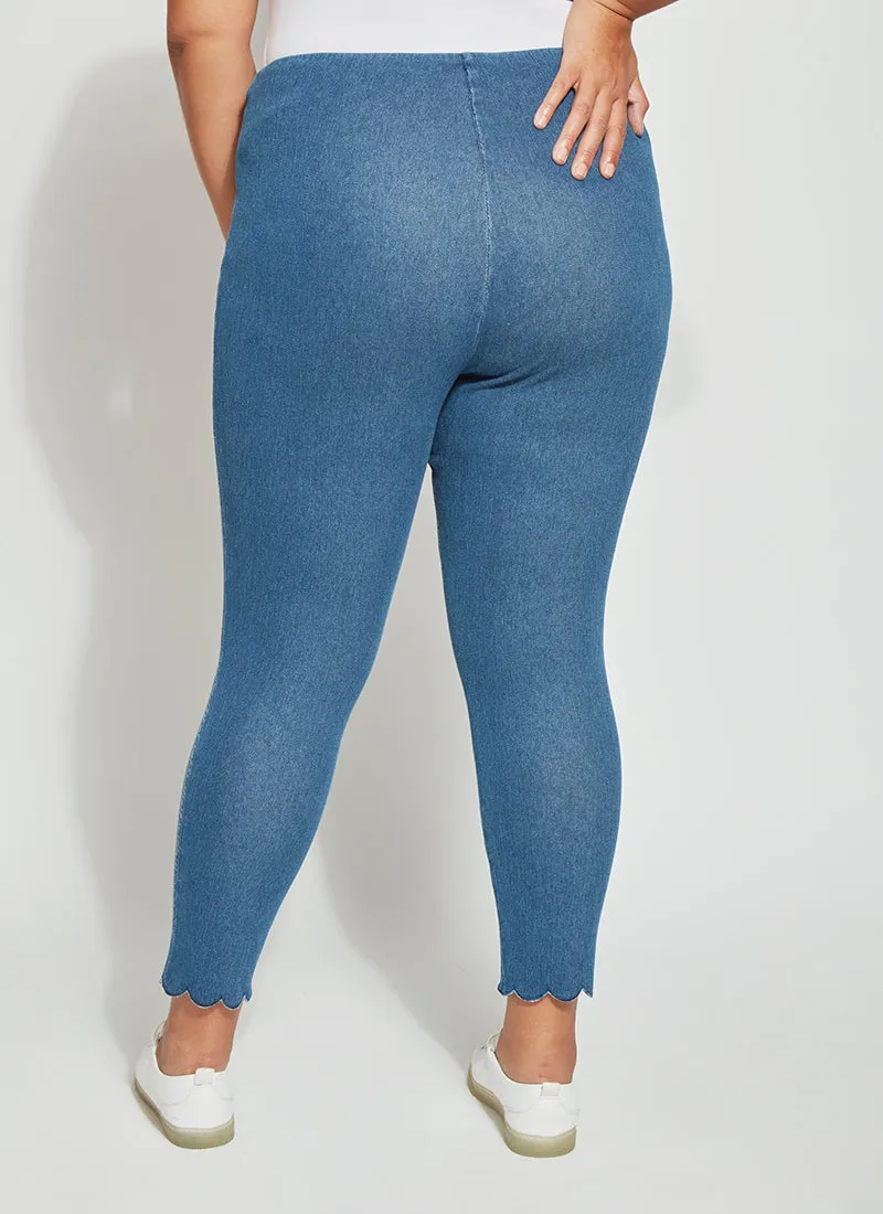 Scallop Edge Denim Ankle (Plus Size)