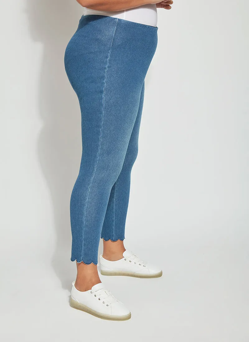 Scallop Edge Denim Ankle (Plus Size)