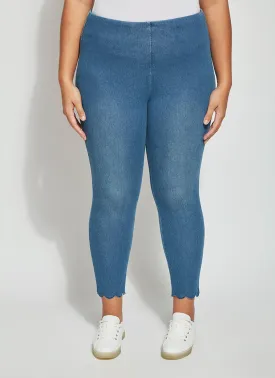 Scallop Edge Denim Ankle (Plus Size)