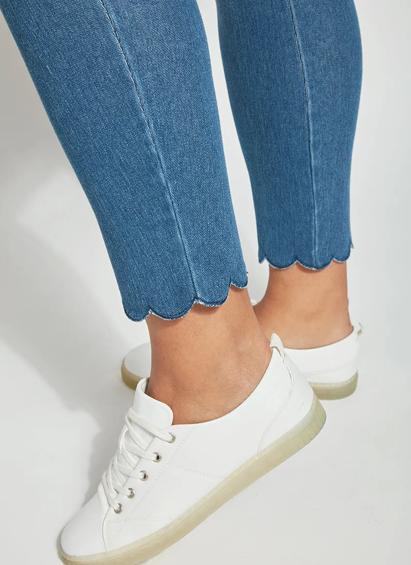 Scallop Edge Denim Ankle (Plus Size)