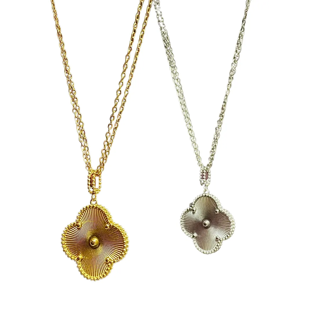 Summer Fling 316 Stainless Steel Clover Necklace