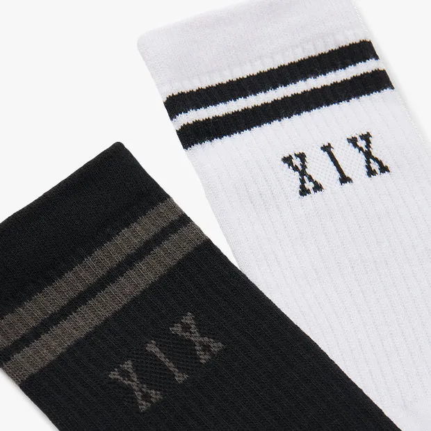 XIX Socks 2 Pack [Black/White]